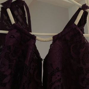 Purple dressy sleeveless top